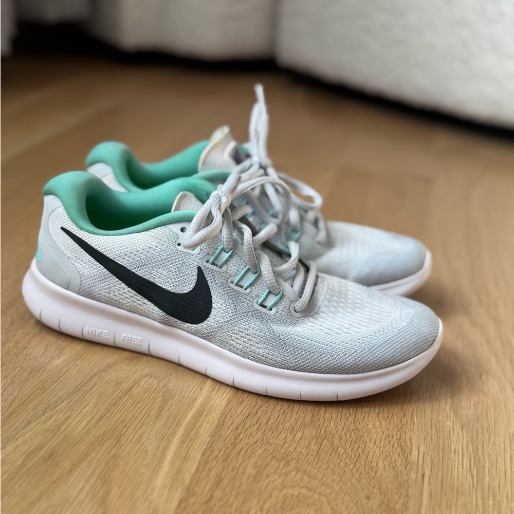Nike Gray and Mint Athletic Shoes